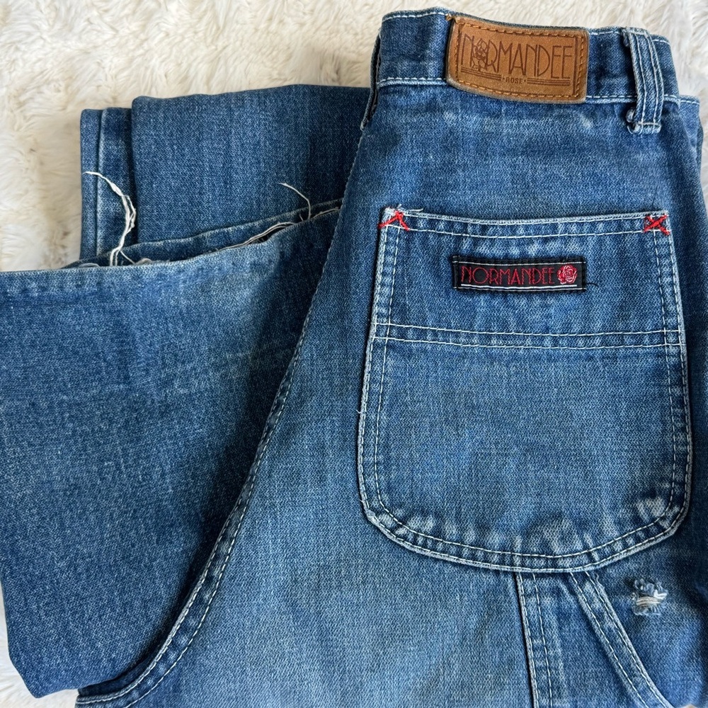 Vintage Normandee Rose blue painter’s jeans.